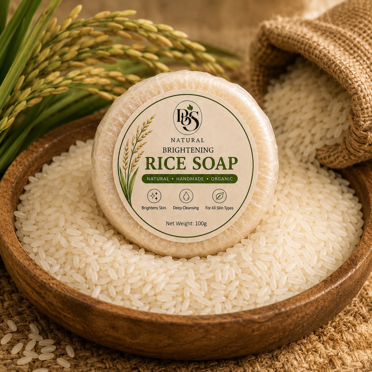 DBS Natural Brightening Rice Soap
